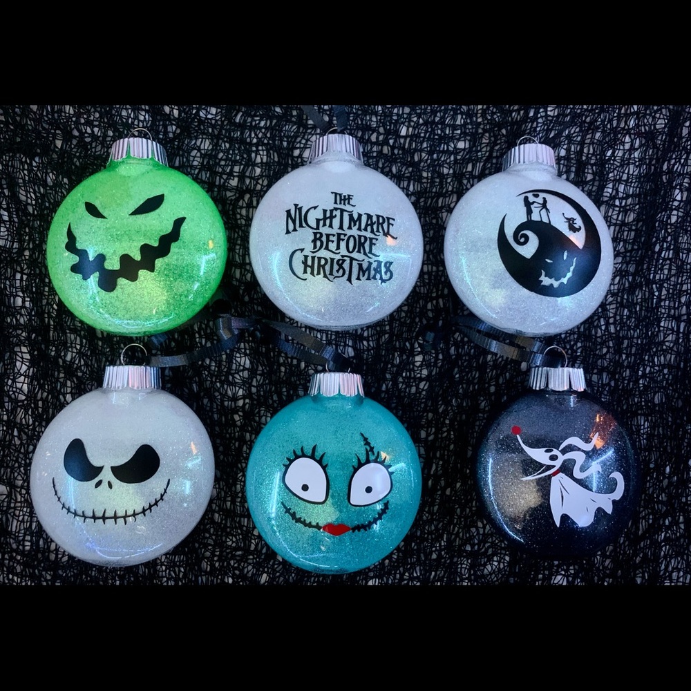 Inspired “Nightmare before Christmas” custom Ornaments